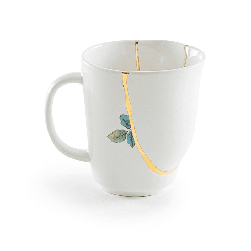 Kintsugi - No1 Mug, white/gold