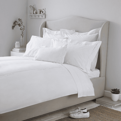 Image showing the Adeline Super king size duvet cover, White product.