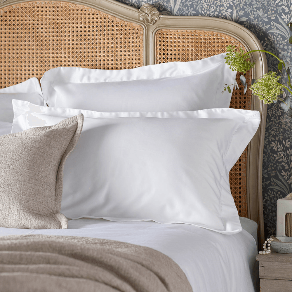 Luxury 600 Thread Count 100% Cotton Oxford Pillowcase, White
