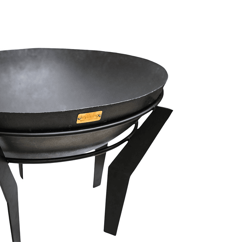 Kendal Fire Pit on Stand, Black