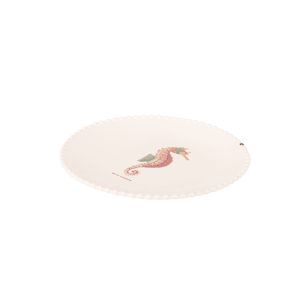 Seahorse Plate, Cream
