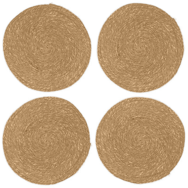 Keso Set of 4 Woven Placemats, Brown
