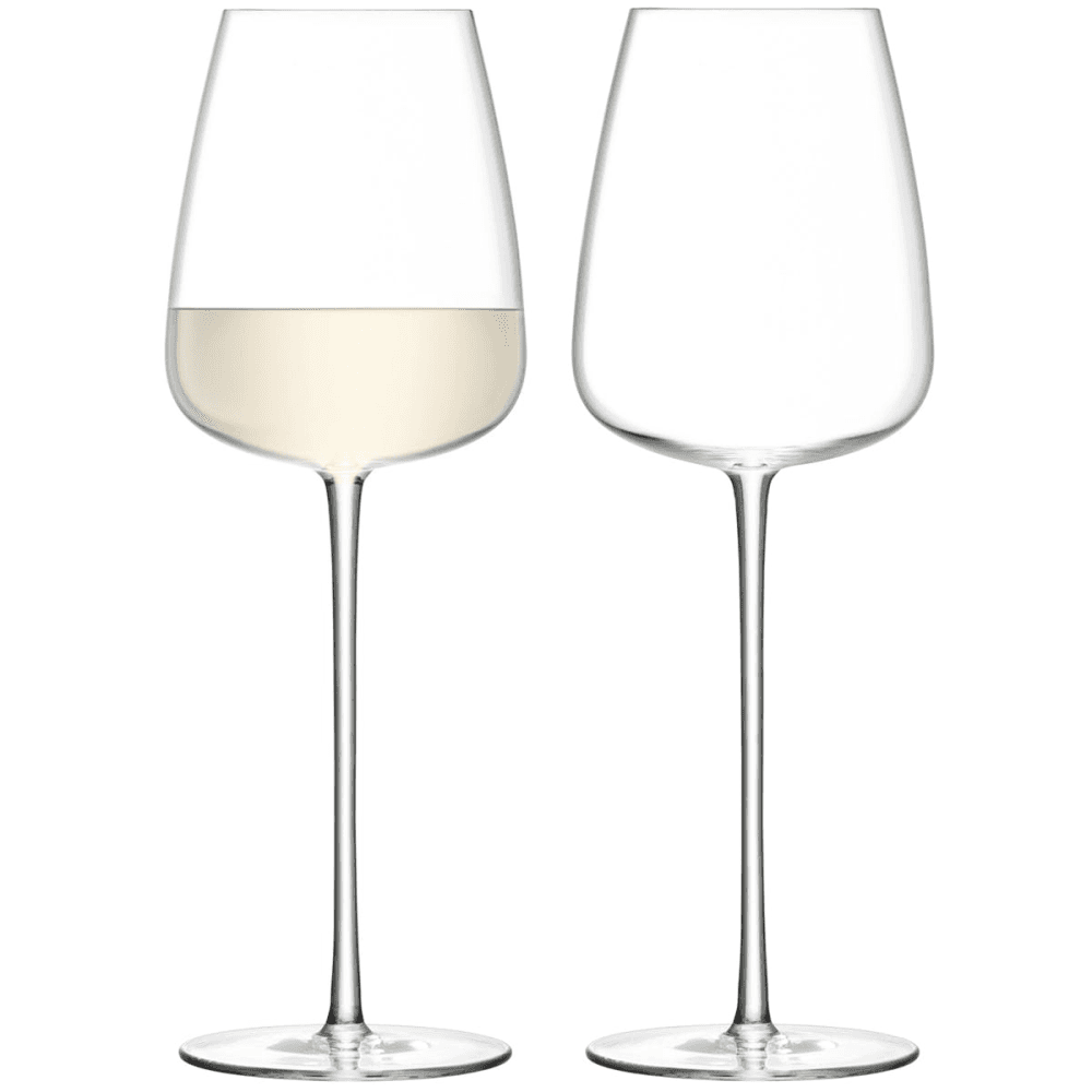Wine Culture Pair of white wine glasses, clear