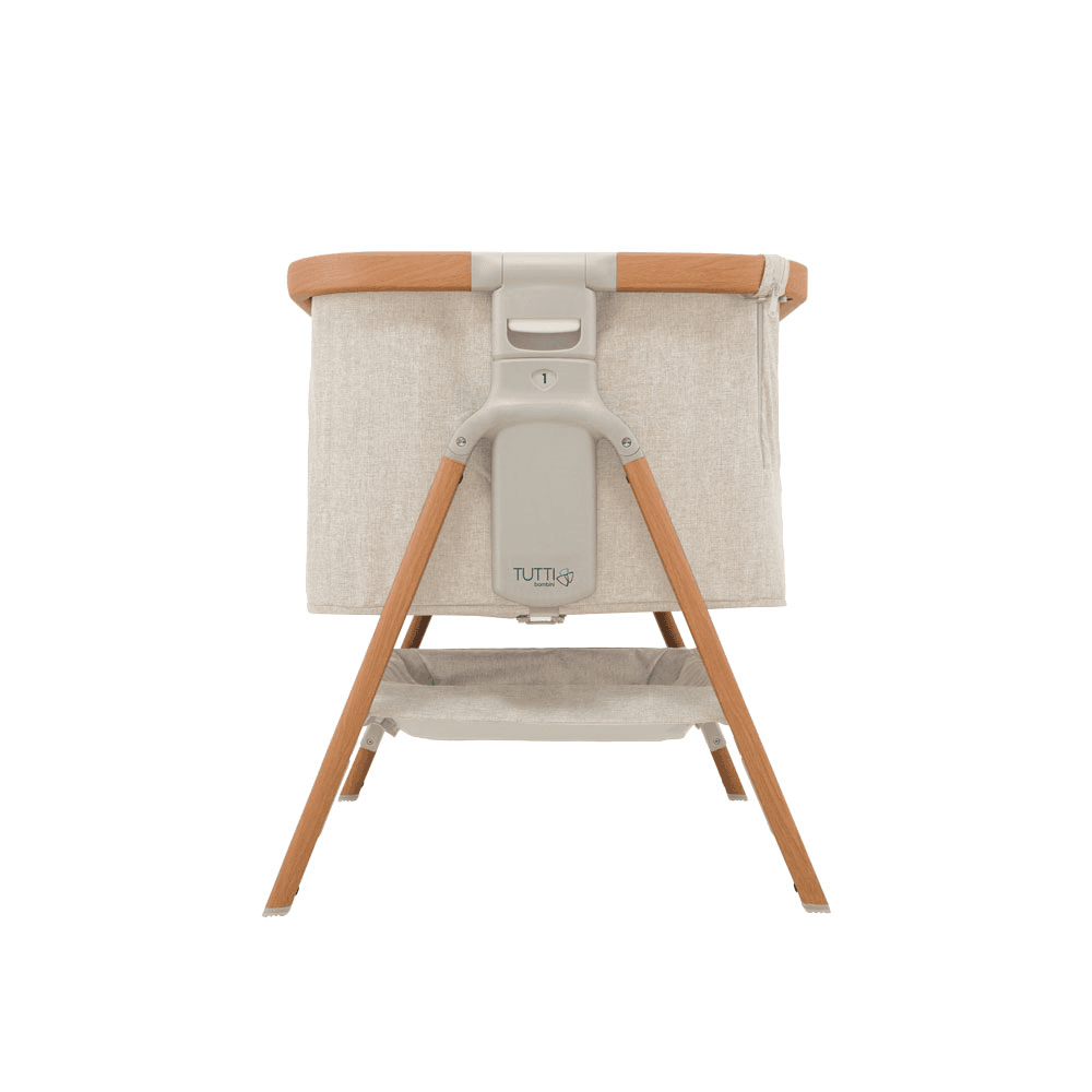 CoZee Bedside Crib, Scandinavian Walnut/Ecru