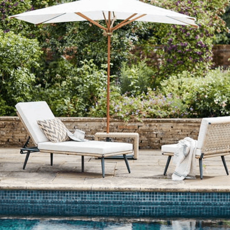 Cabrera Sun Lounger, Cream