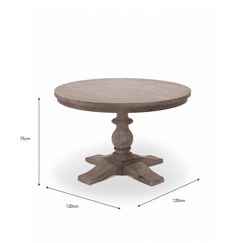 Topsham Round Dining Table, Natural