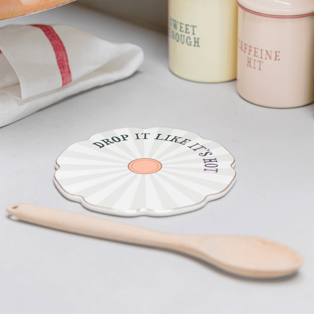 Drop It Like It's Hot Trivet, Green