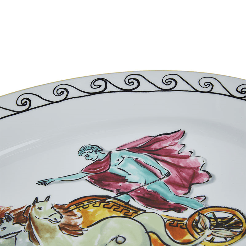 Il Viaggio Di Nettuno Chariot Oval Flat Platter