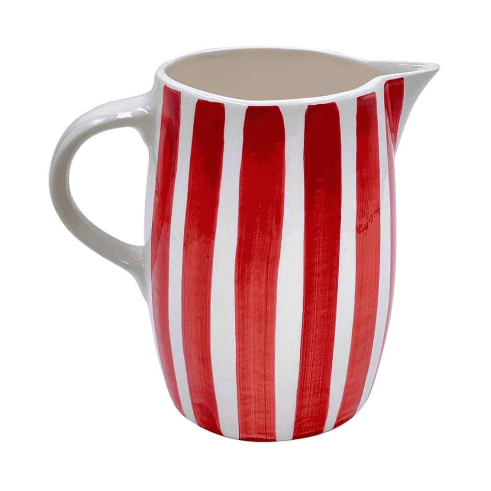 Stripes Water Jug, Red