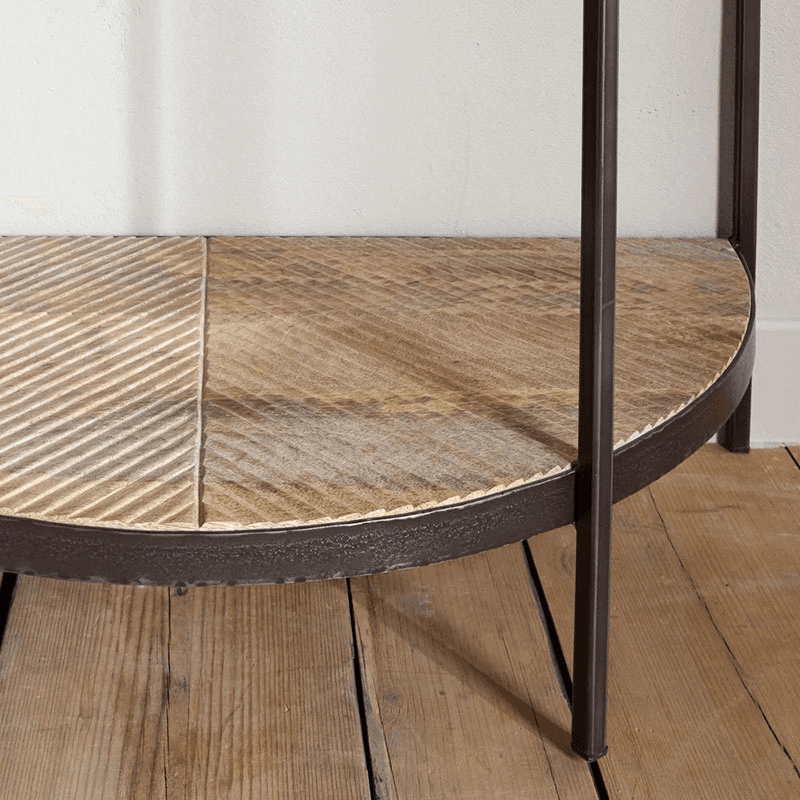 Aasha Half Moon Console Table, Mango Wood