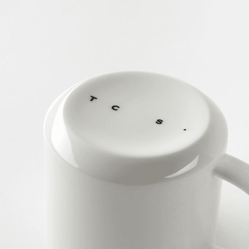 Arc Bone China Mug, White