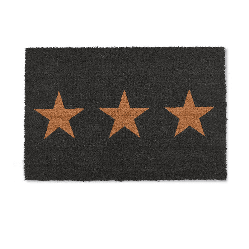 Triple Star Doormat, Charcoarl