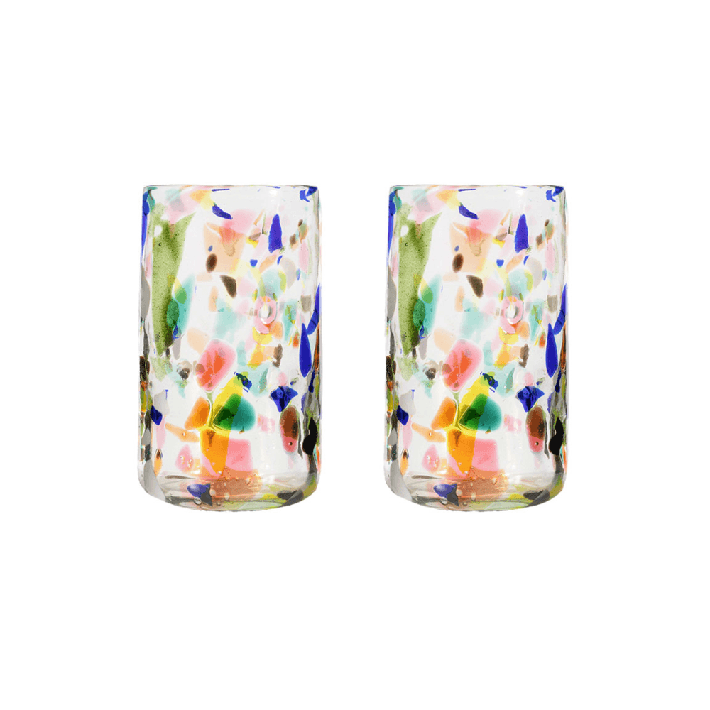 Terrazzo Set of 2 Tall Boy Tumblers, Multi