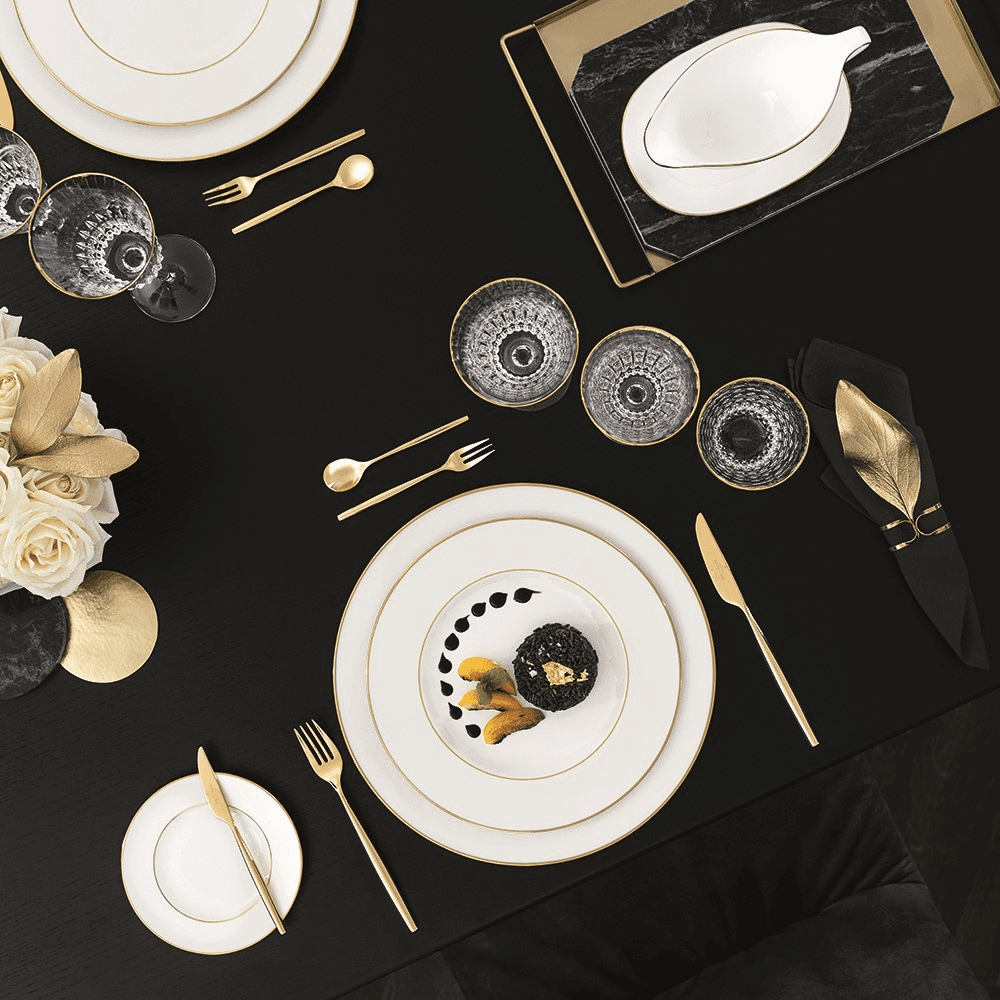 Anmut Gold Breakfast plate, White/Gold