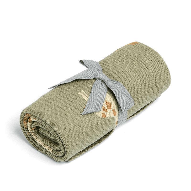 Safari Knitted Blanket, Sage