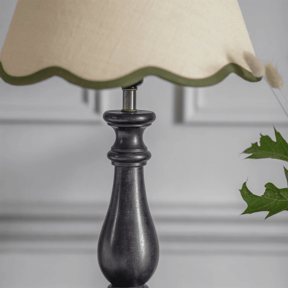 Fraser Tapered Table Lamp, Black Mango Wood