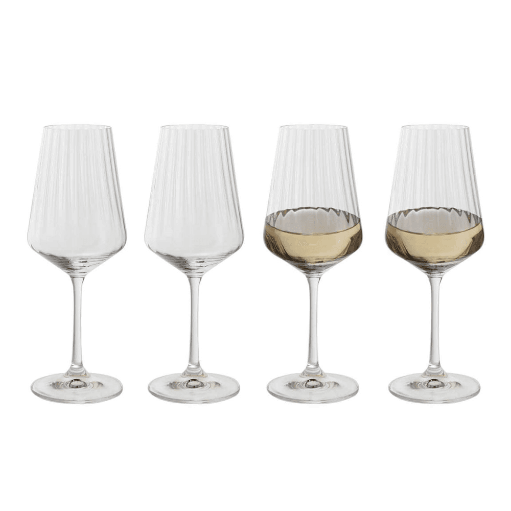 Cheers Optic Set of 4 White Wine Glasses