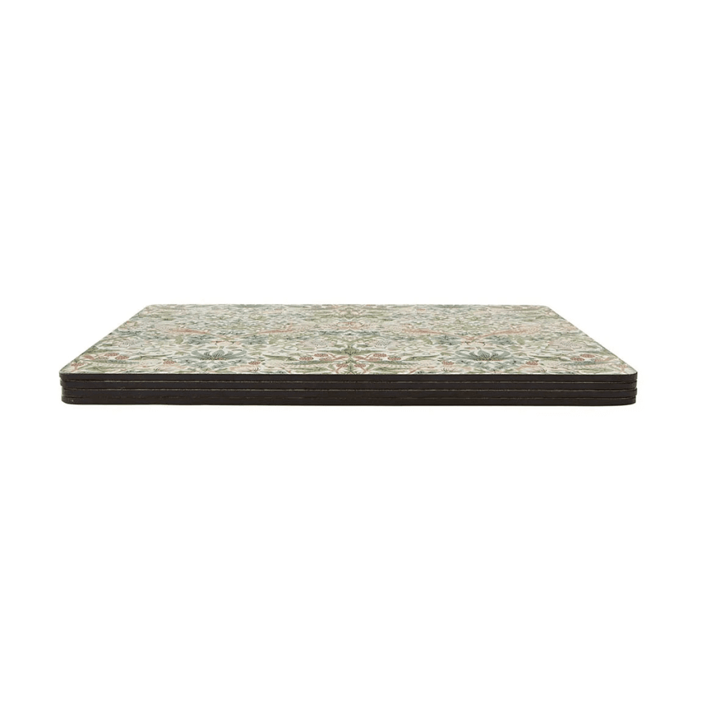 Strawberry Thief Set of 4 Placemats, Green