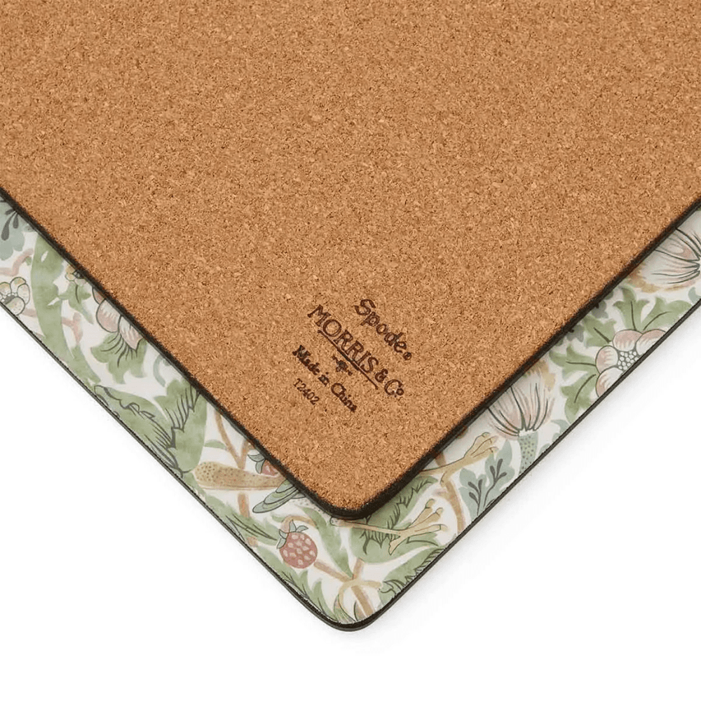 Strawberry Thief Set of 4 Placemats, Green