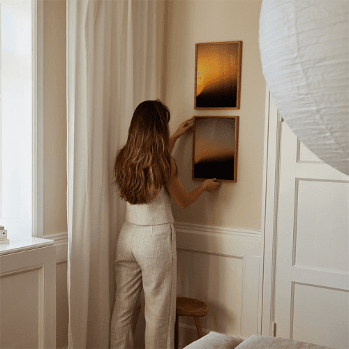 Image showing the Sunset 01 Framed Print, Orange product.