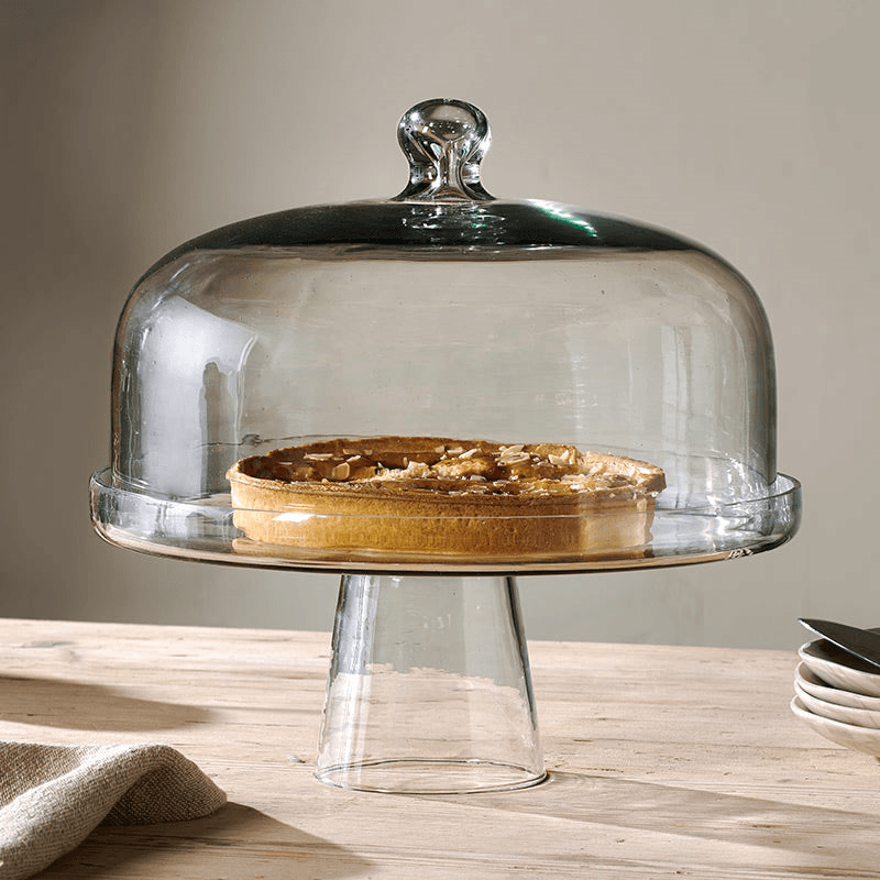 Banjara Glass Dome Cake Stand, Clear