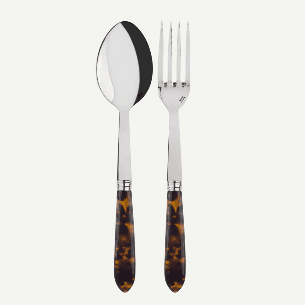 Tortoise 2 Piece Serving Set, Brown
