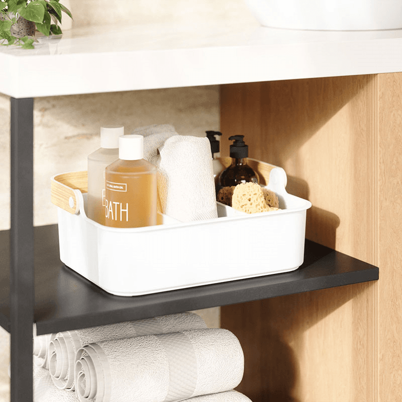 Bellwood Caddy, White & Natural