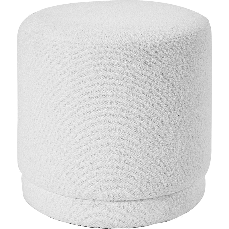 Sassari Boucle Pouffe, White