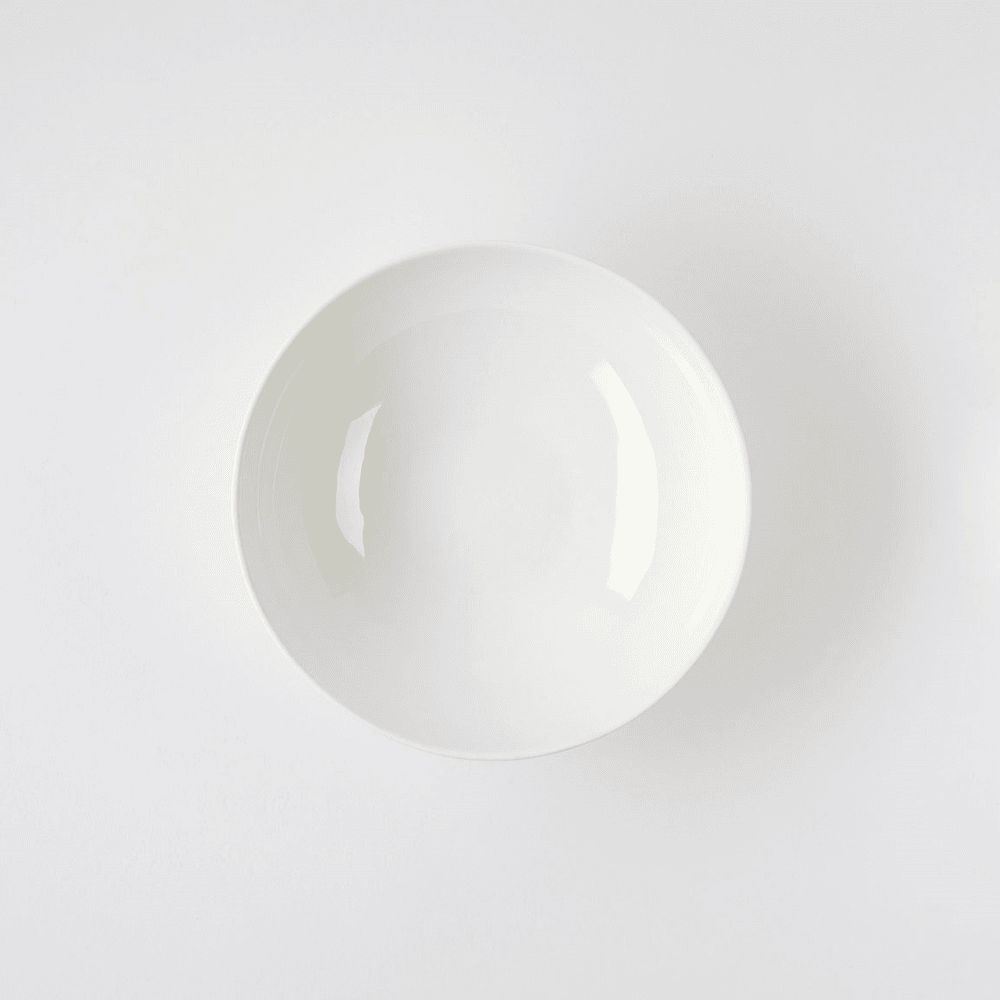 Arc Bone China Soup Bowl, White