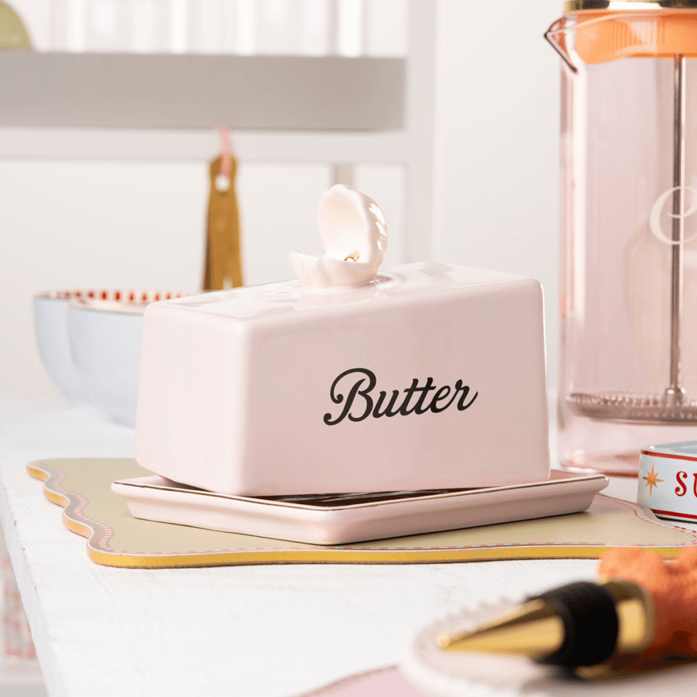 Shell Butter Dish, Pink
