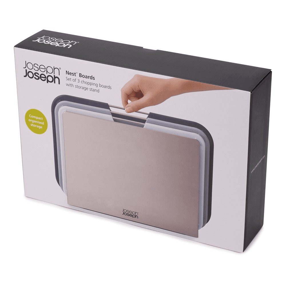 3 piece chopping board set, grey