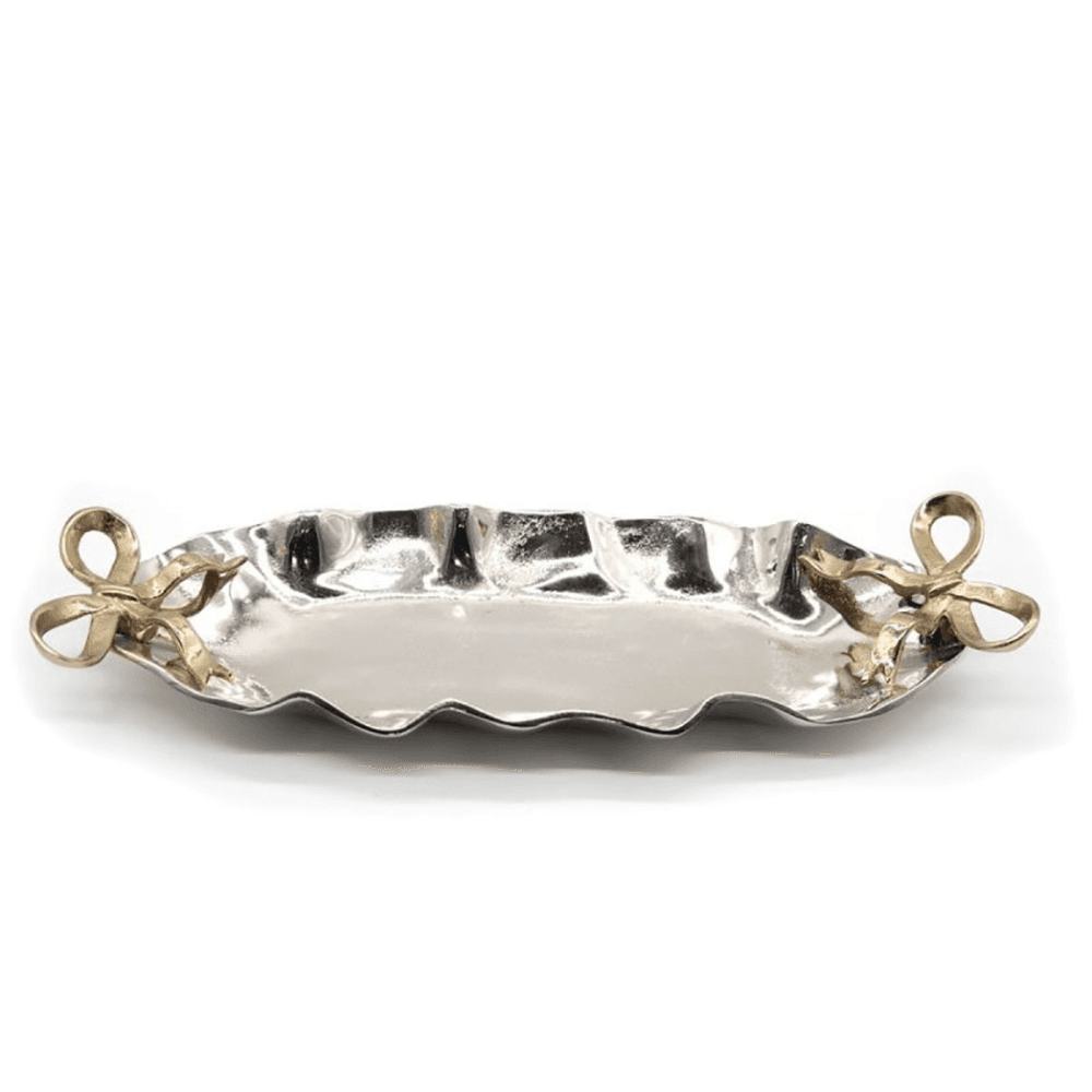 Bow Tray, Silver & Gold