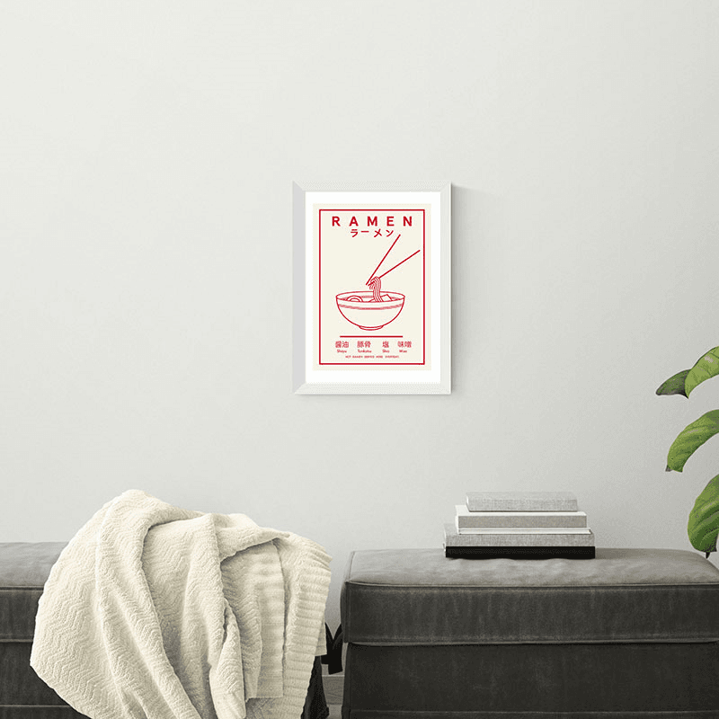 Violet Studio Ramen Framed Print, Red