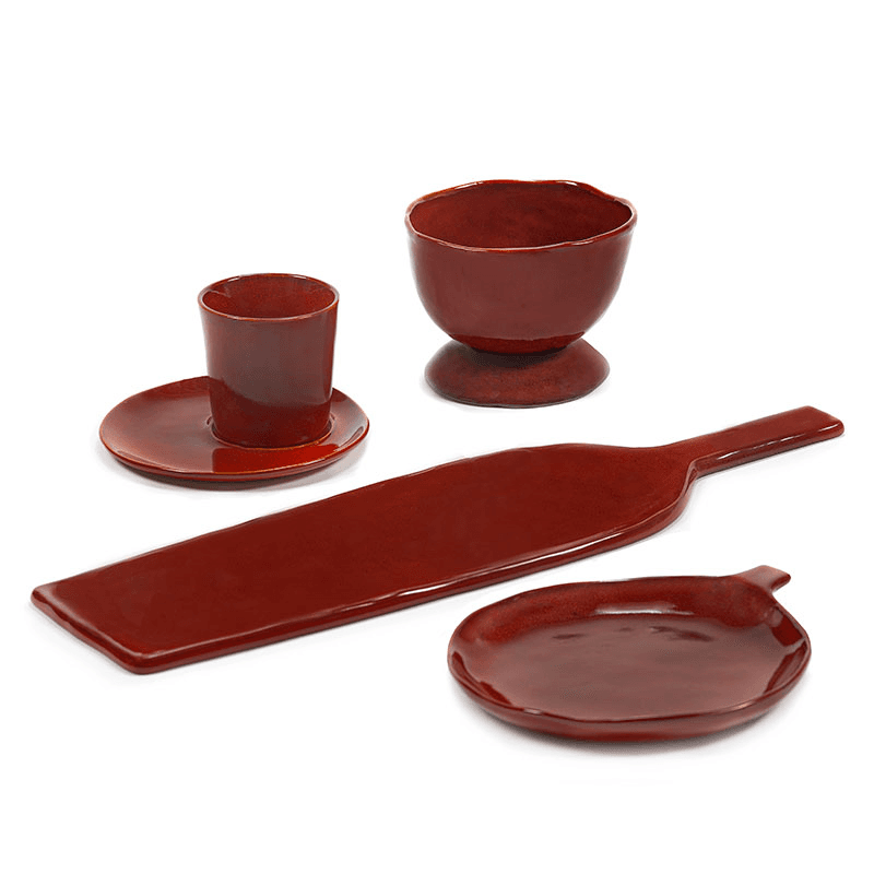 La Mère by Marie Michielssen Rectangle Serving Plate, Red