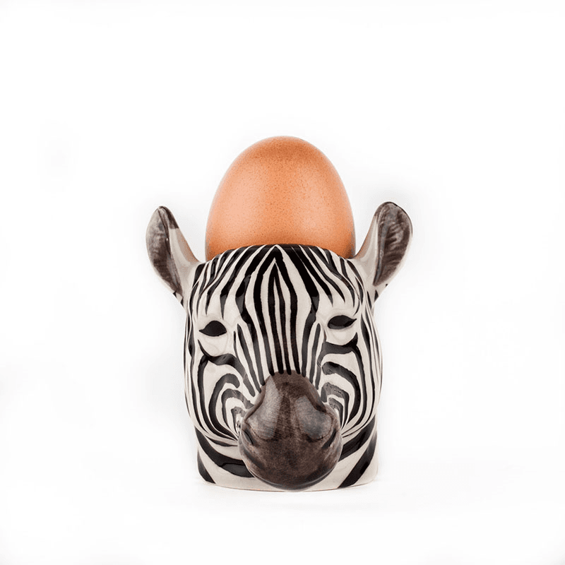 Zebra Egg Cup, Black & White
