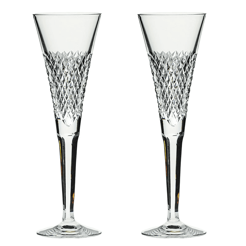 Tiara Champagne Flutes, Clear