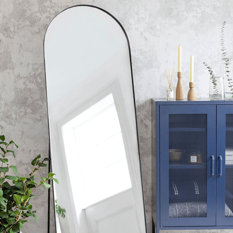 Charlcombe Arched Freestanding Mirror, Iron