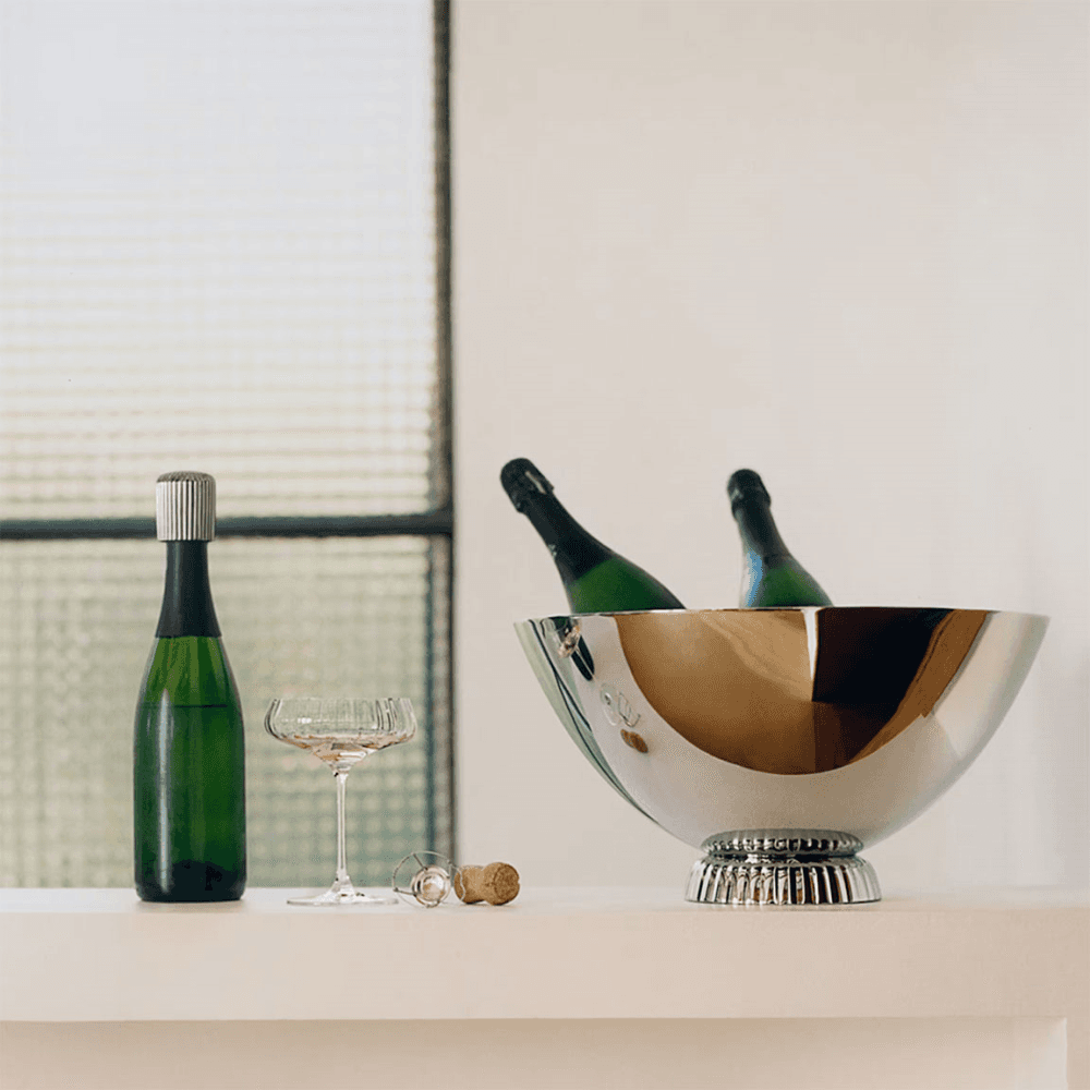Bernadotte Champagne Stopper, Stainless Steel