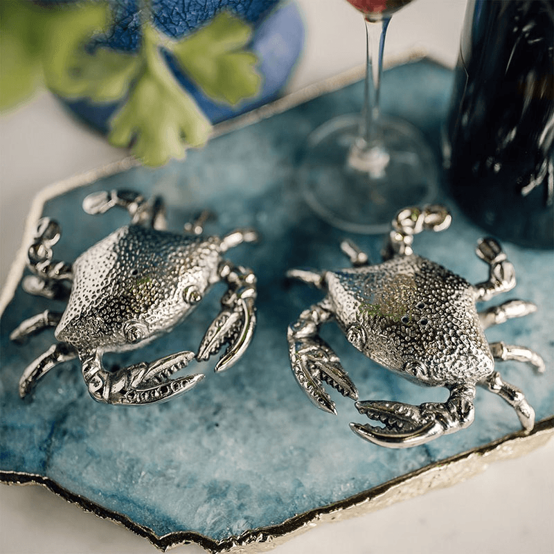 Crab Salt and Pepper Set, Silver