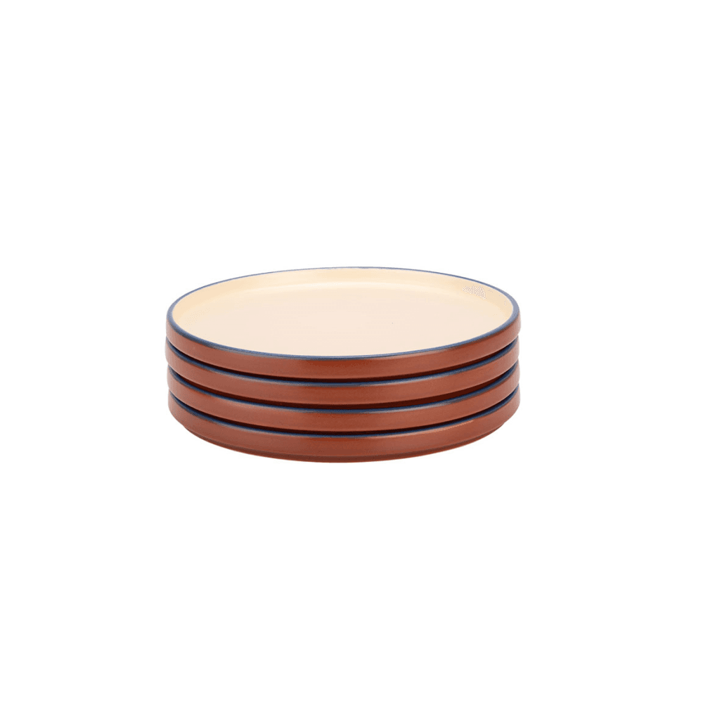 Modern Studio Set of 4 Side Plates, Brown