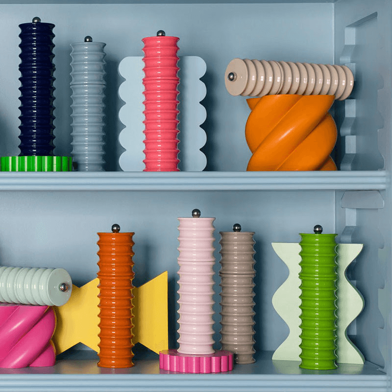 Lacquered Twister Salt & Pepper Mill