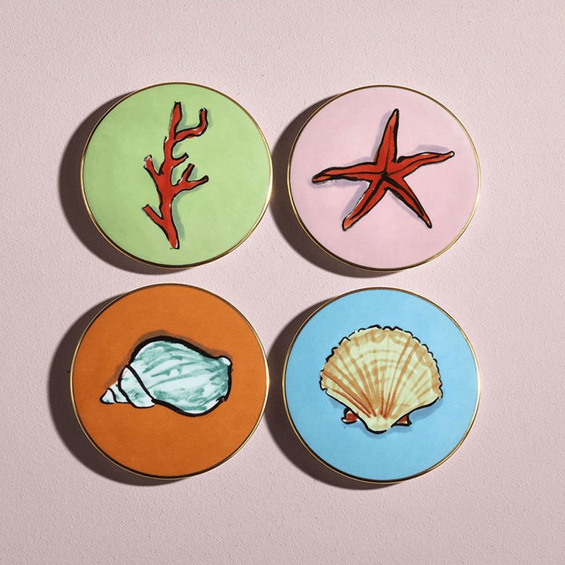 Il Viaggio Di Nettuno Set of 4 Coasters, Multi