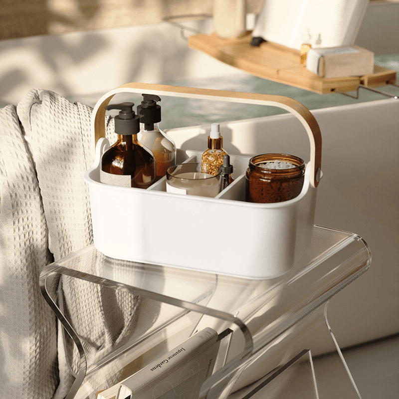 Bellwood Caddy, White & Natural