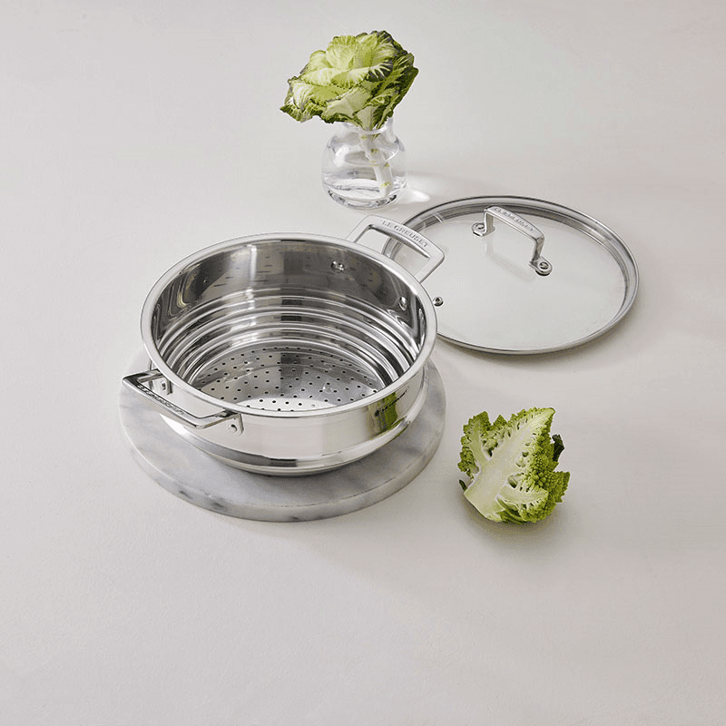 Classic 3-ply Large Multisteamer with Lid, Stainless Steel