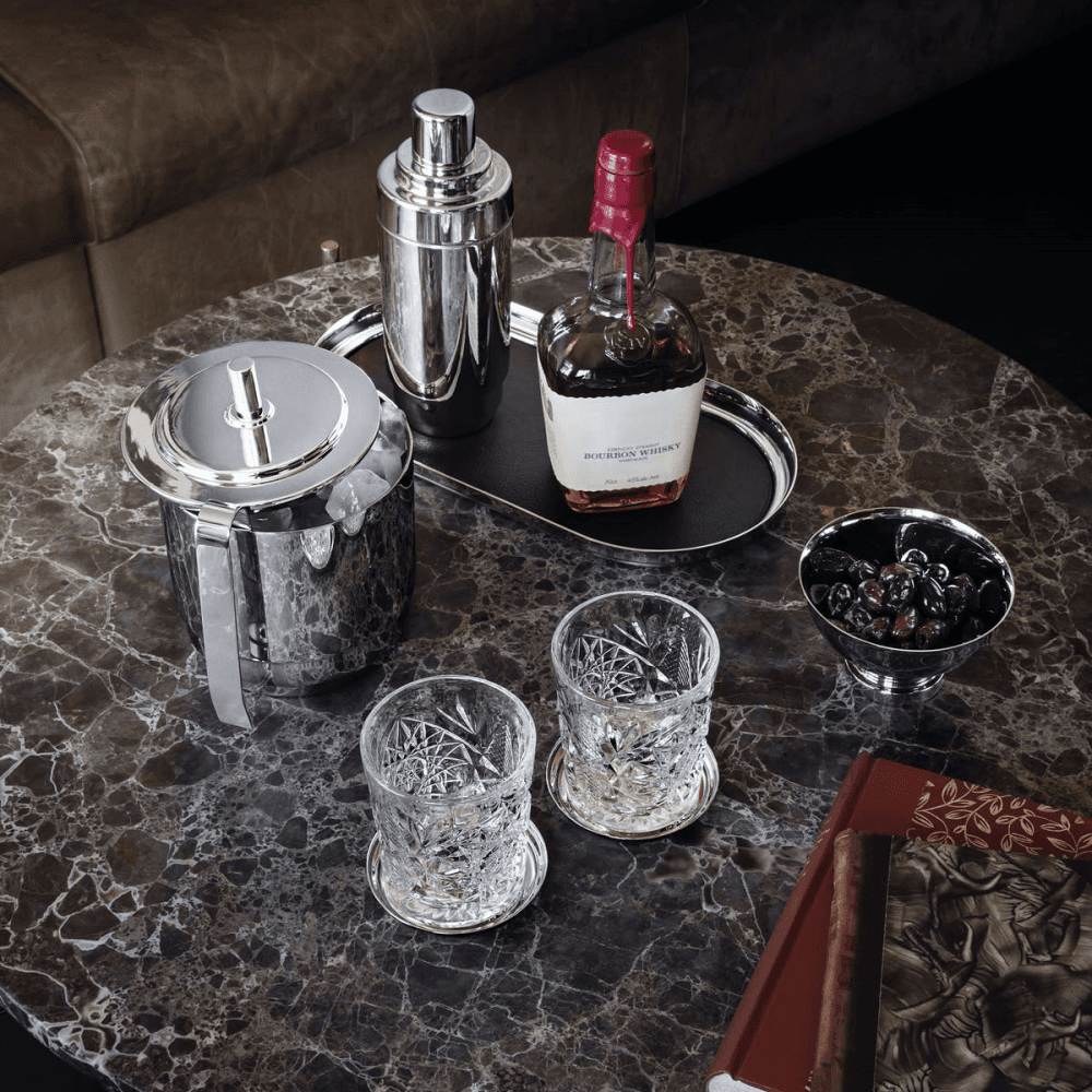 Manhattan Ice Bucket and Tong Set, Stainless Steel