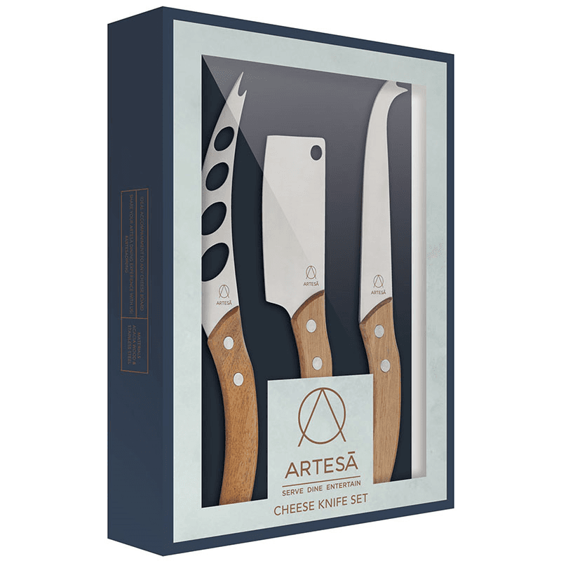 Cheese knife set, Acacia Wood/Stainless Steel