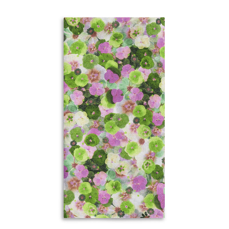 Le Marché aux Fleurs Linen Napkin, Purple/Pink/Green