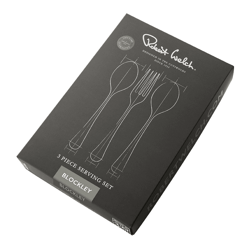 Blockley 3 Piece Serving Set, Stainless Steel