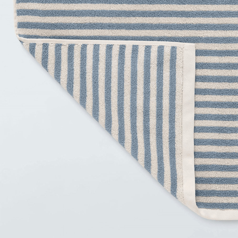 Fine Stripe Hand Towel, Pacific