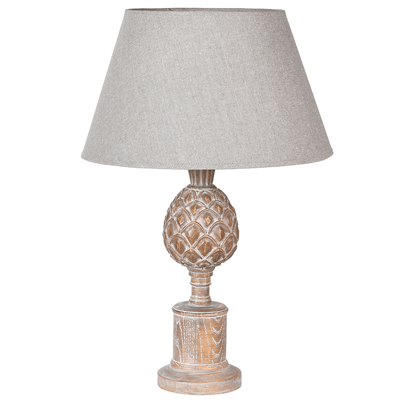 Acorn Table Lamp with Linen Shade, Natural